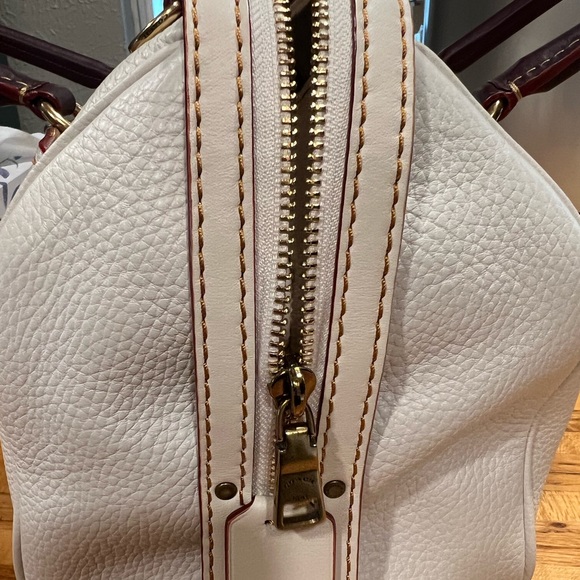Coach Rogue Satchel in Chalk White pebbled leather old brass hardware. - Picture 11 of 16